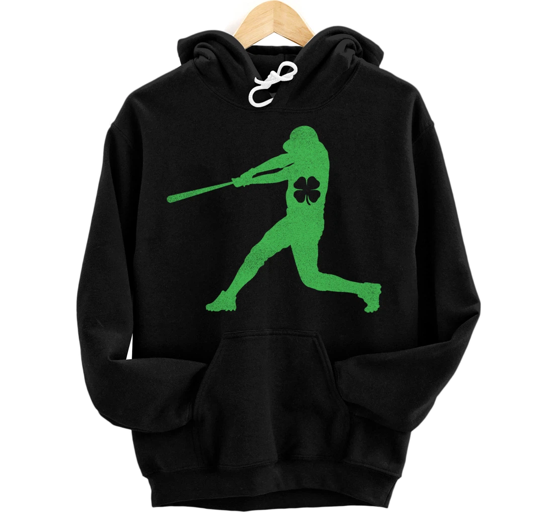 Baseball Shamrock St. Patrick's Day Gift Irish Saint Paddy's Pullover Hoodie