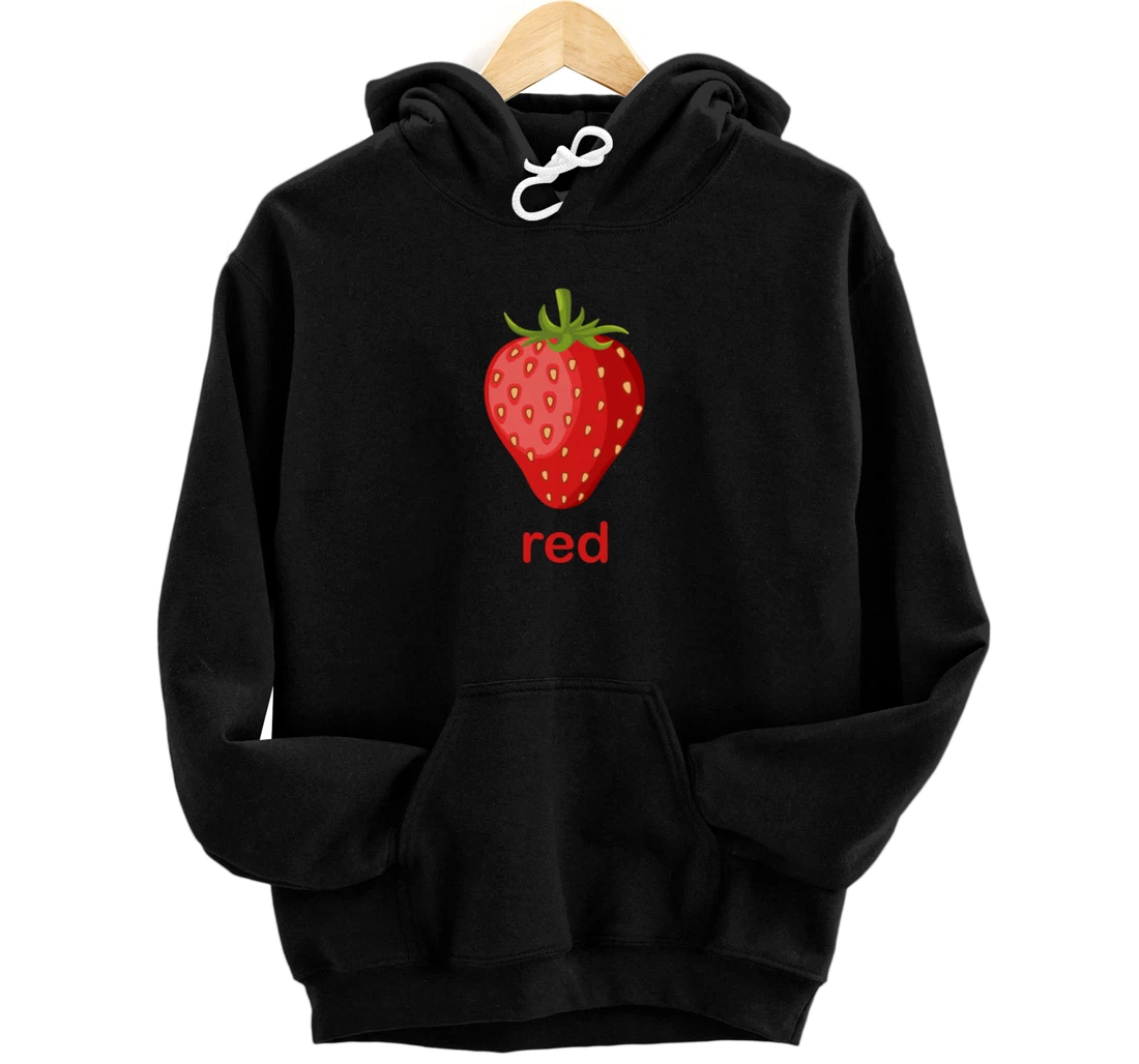 Red Strawberry Color Fruit Family Pullover Hoodie