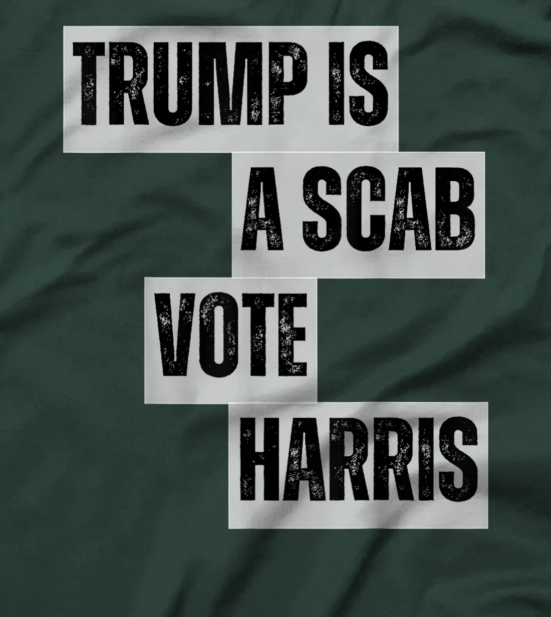 Womens Trump Is A Scab Vote Harris Funny Donald Trump USA 2024 T-Shirt