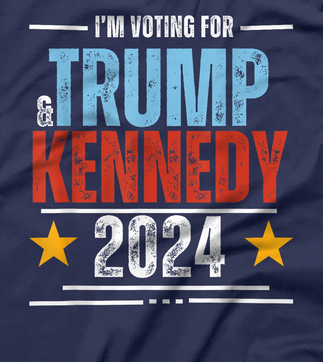 Womens I'm Voting For Trump And Kennedy 2024 Vintage TEE T-Shirt