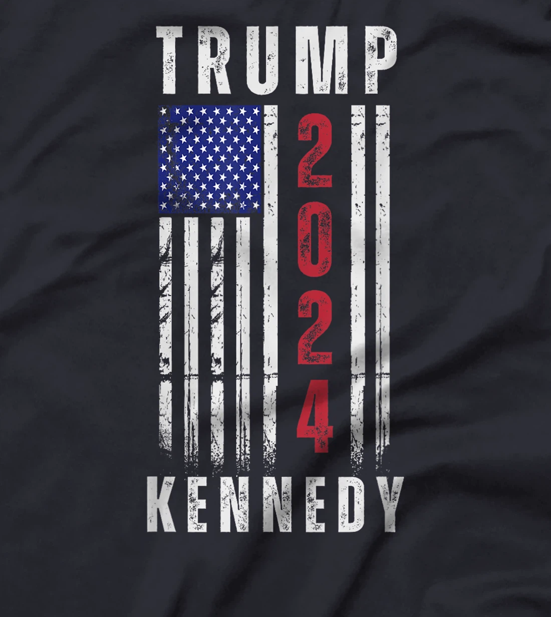 Trump Kennedy Presidential Campaign American Flag USA 2024 T-Shirt