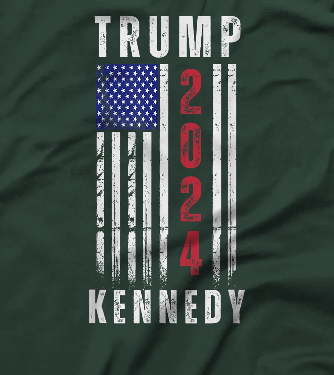 Trump Kennedy Presidential Campaign American Flag USA 2024 T-Shirt