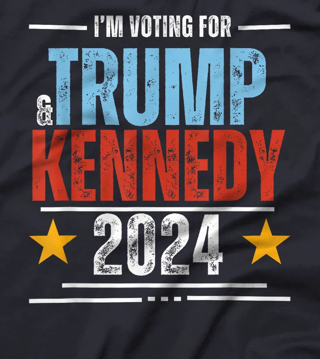 Womens I'm Voting For Trump And Kennedy 2024 Vintage TEE T-Shirt