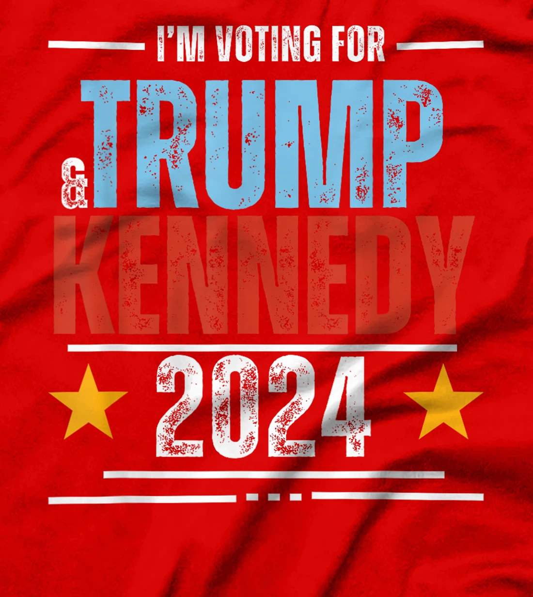 Womens I'm Voting For Trump And Kennedy 2024 Vintage TEE T-Shirt