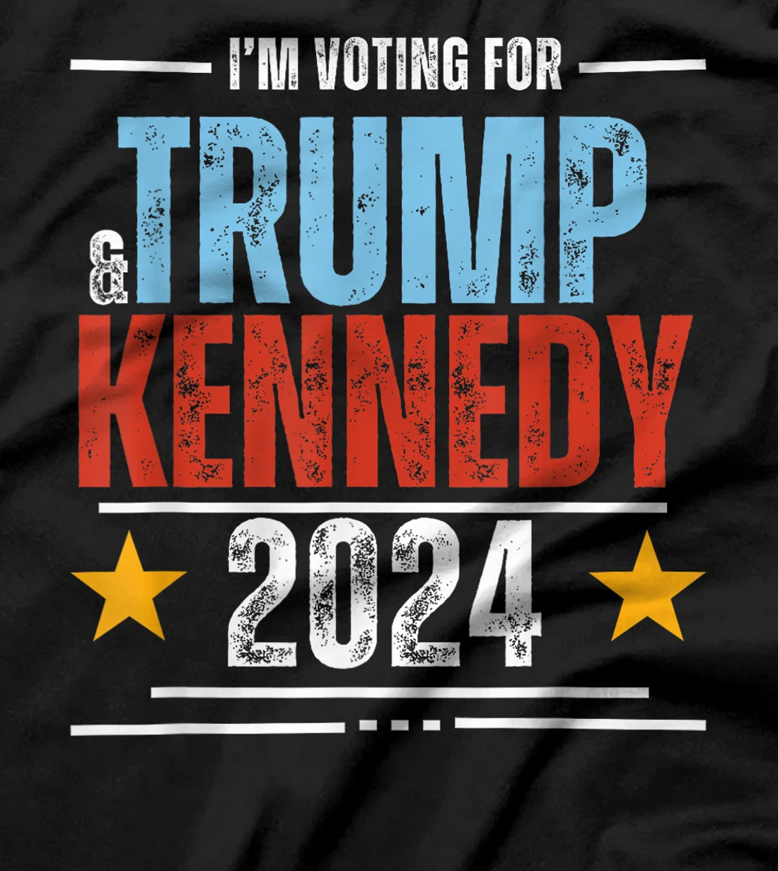 Womens I'm Voting For Trump And Kennedy 2024 Vintage TEE T-Shirt