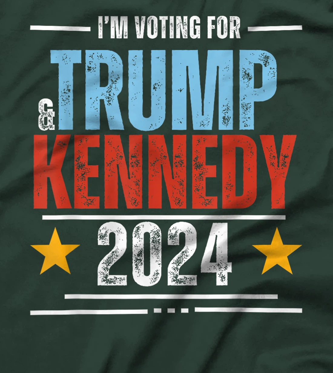 Womens I'm Voting For Trump And Kennedy 2024 Vintage TEE T-Shirt