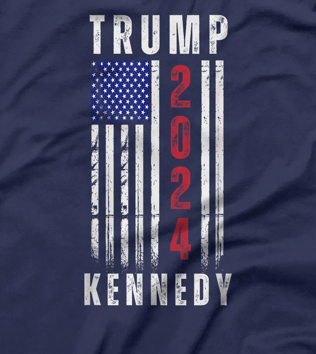 Trump Kennedy Presidential Campaign American Flag USA 2024 T-Shirt