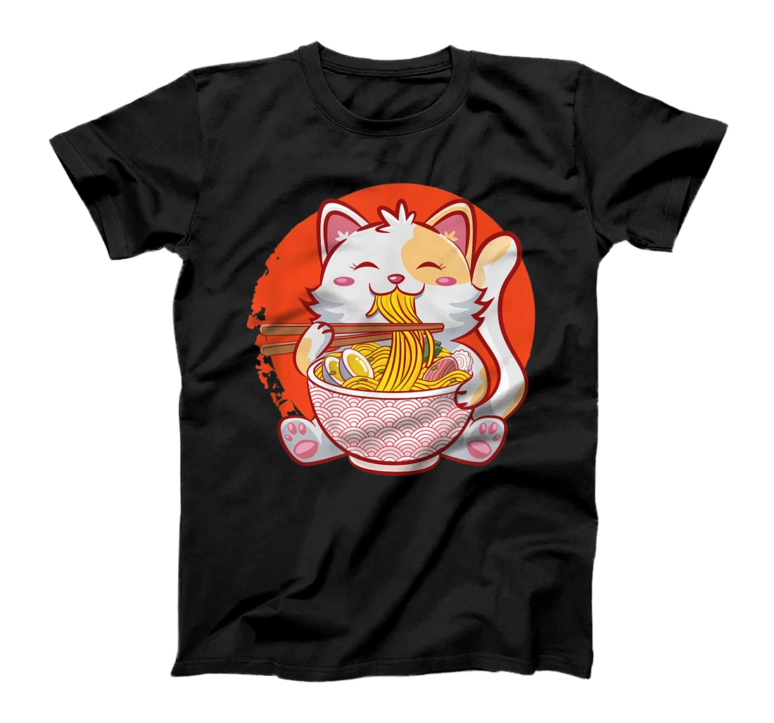 Kawaii Cat Cute Anime Otaku Japanese Ramen Noodles Gift Idea T-Shirt