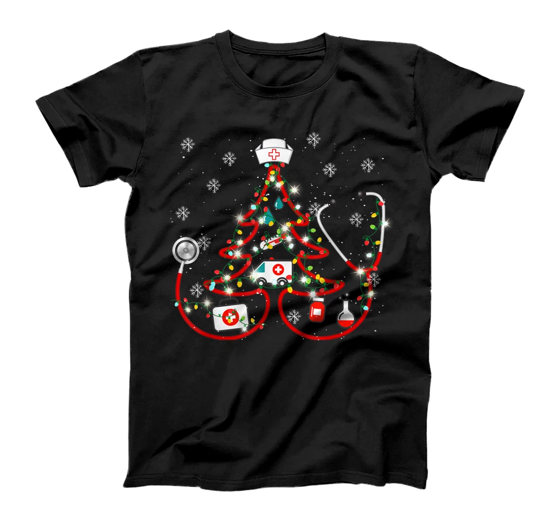 Nurse Christmas Tree Merry Christmas Nurse Gifts T-Shirt