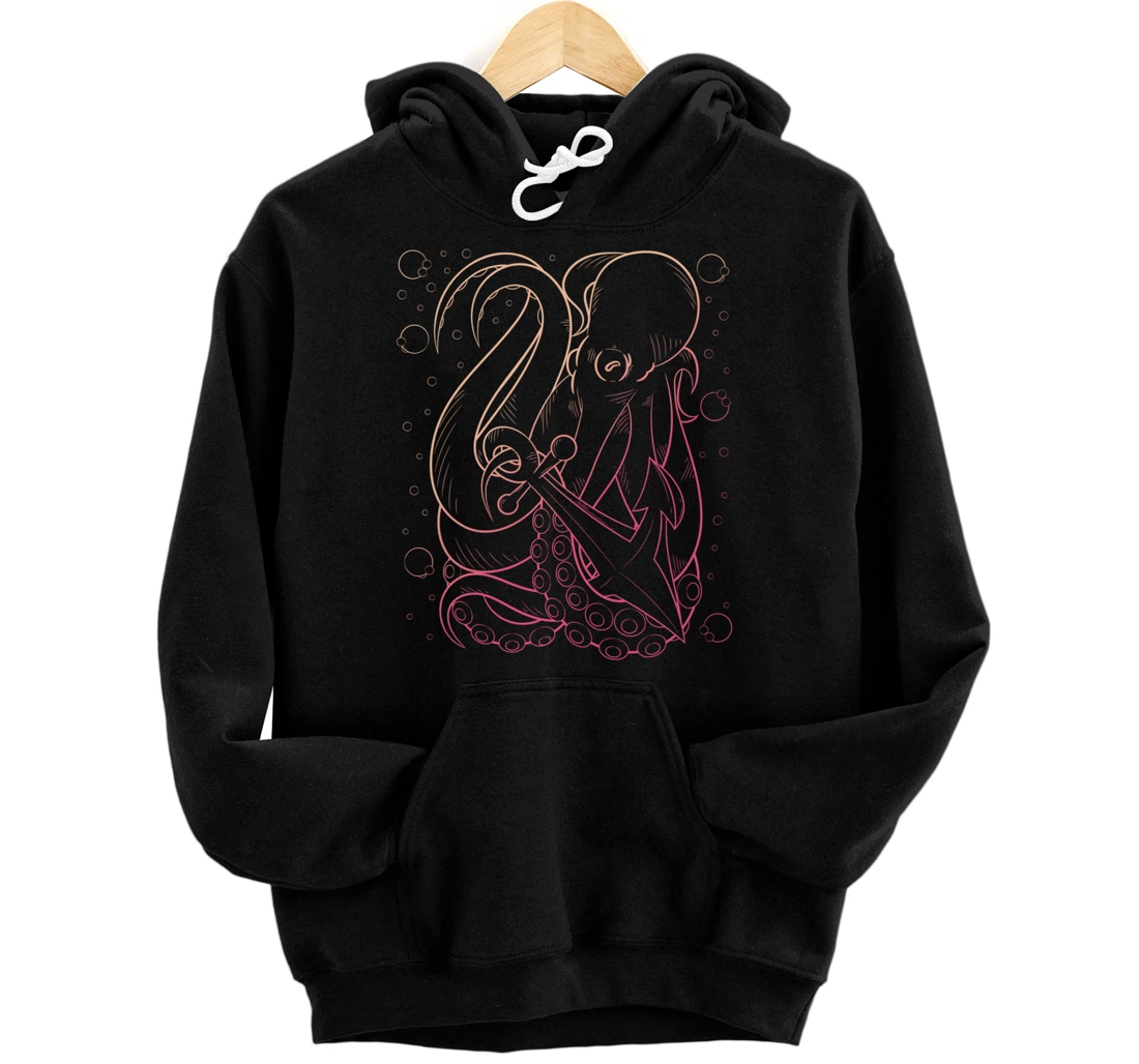 Sea Creature Design Octopus Kraken Nature Lover Pullover Hoodie