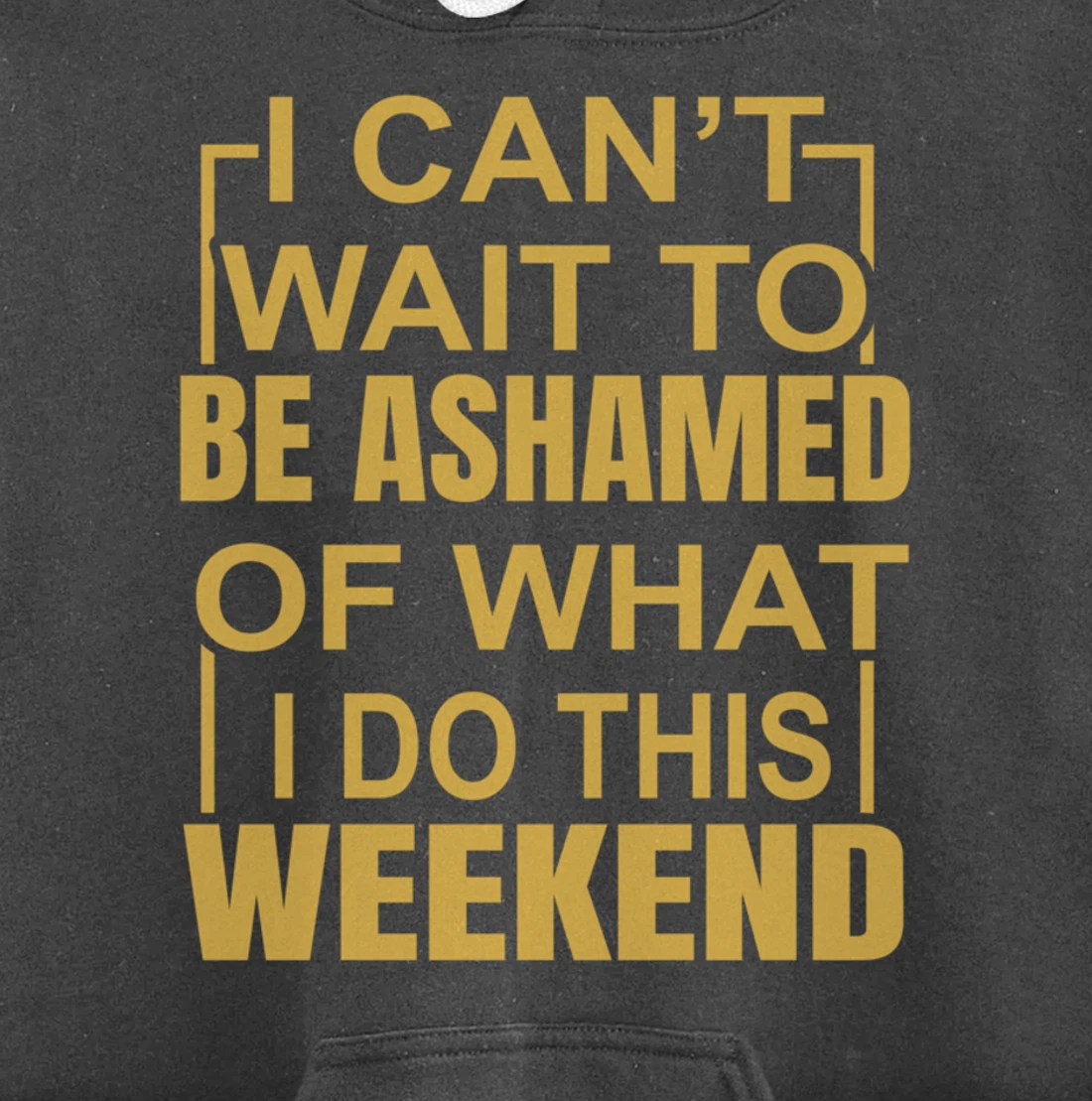 Funny I Can't Wait To Be Ashamed Of What I Do This Weekend Pullover Hoodie