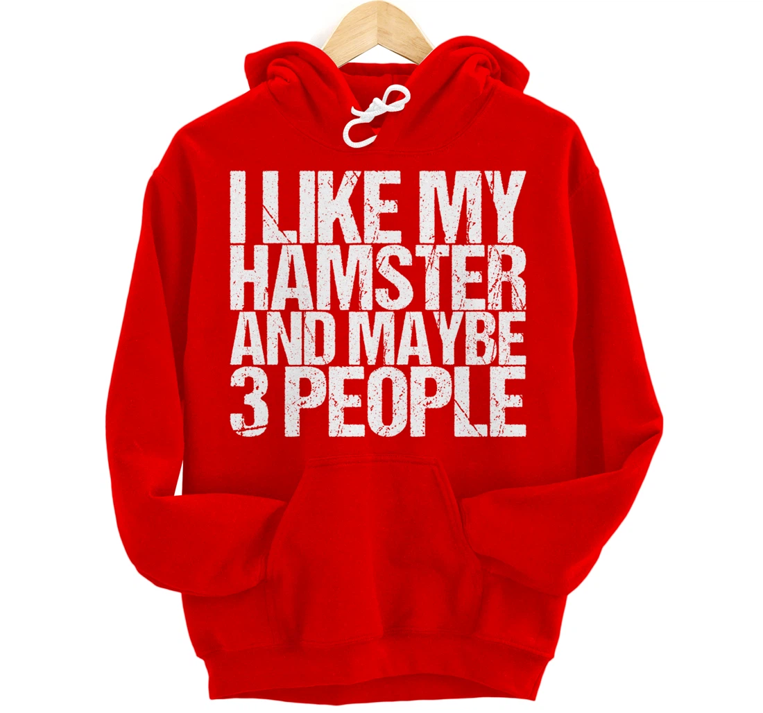 I Like My Hamster And Maybe 3 People Pullover Hoodie