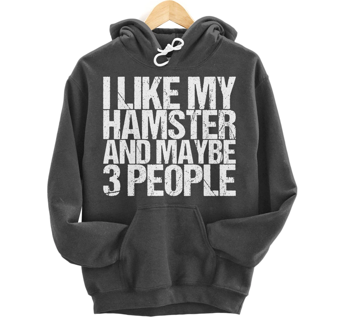 I Like My Hamster And Maybe 3 People Pullover Hoodie