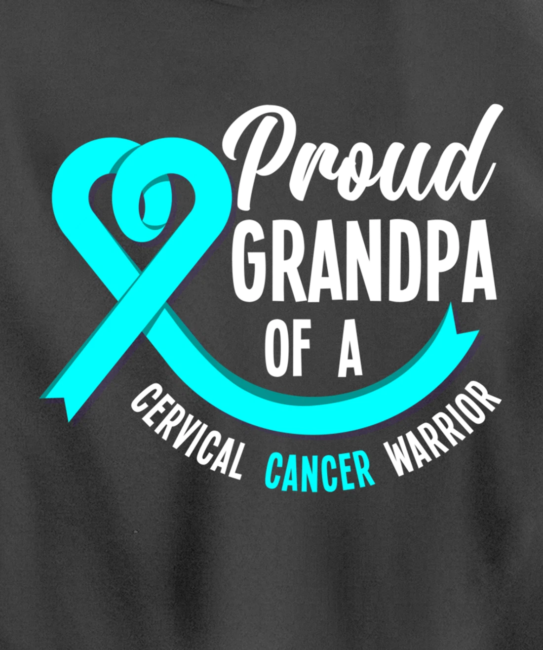Proud Grandpa Of A Cervical Cancer Warrior Cervical Cancer Pullover Hoodie