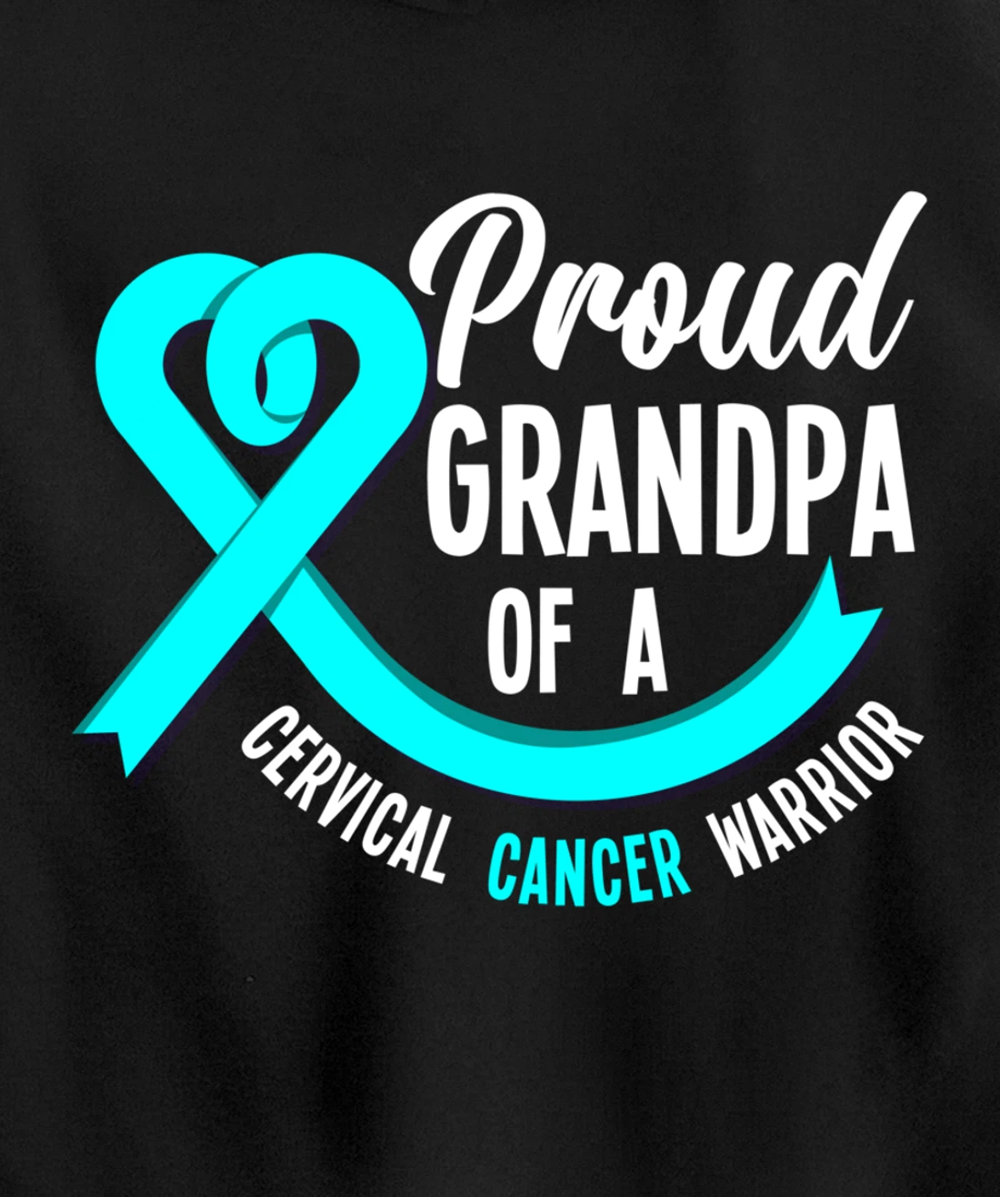 Proud Grandpa Of A Cervical Cancer Warrior Cervical Cancer Pullover Hoodie