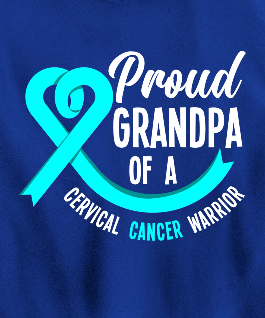 Proud Grandpa Of A Cervical Cancer Warrior Cervical Cancer Pullover Hoodie