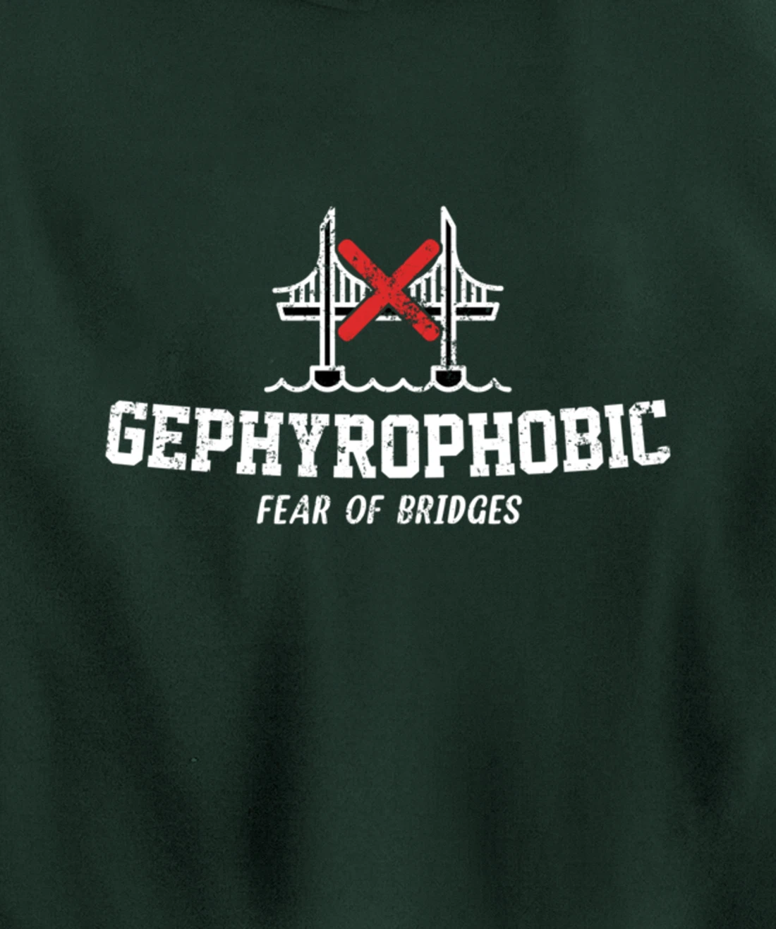 Gephyrophobic Fear Of Bridges Pullover Hoodie