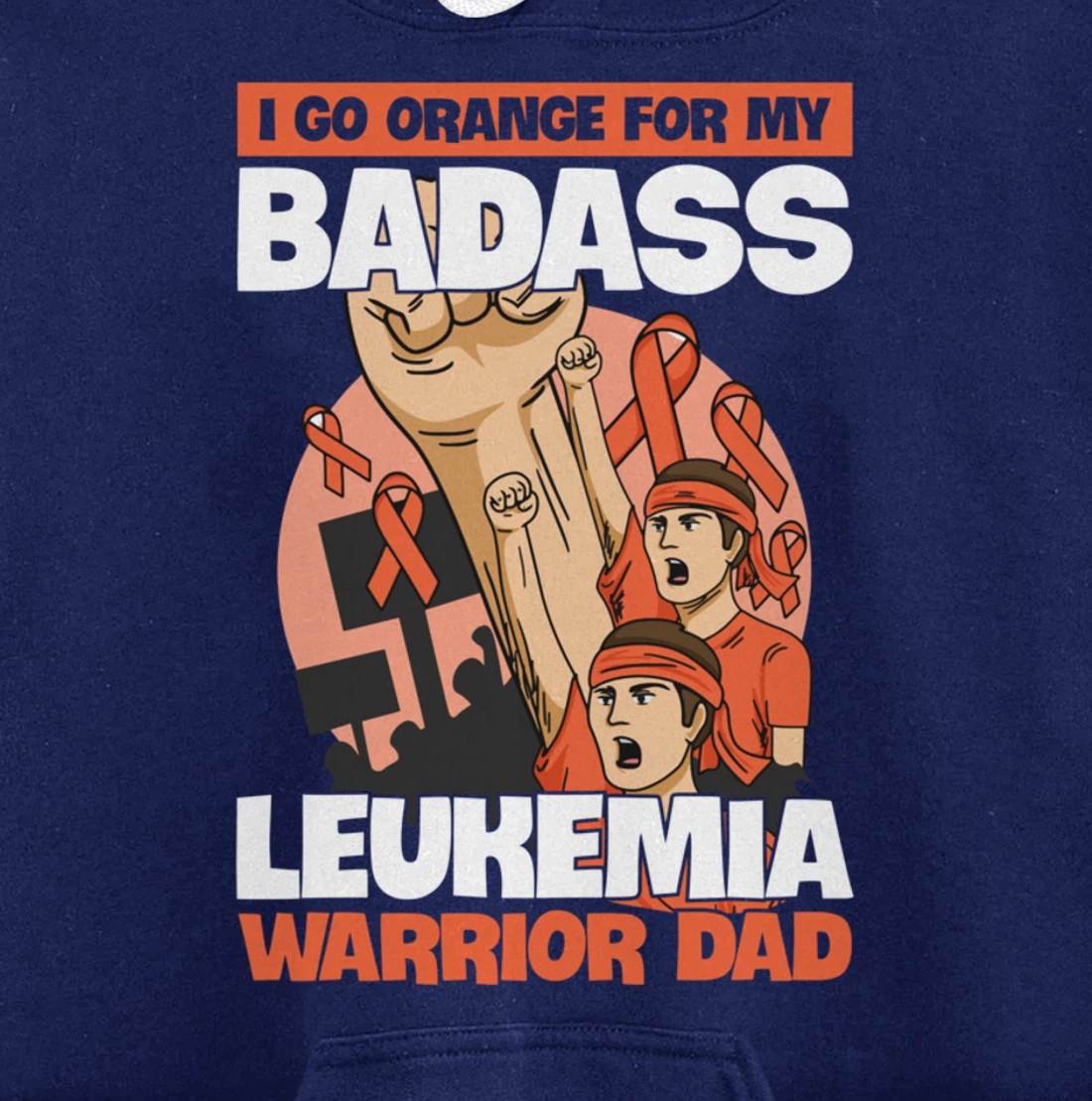 Leukemia Cancer Awareness Quote for a Daughter of a Warrior Pullover Hoodie