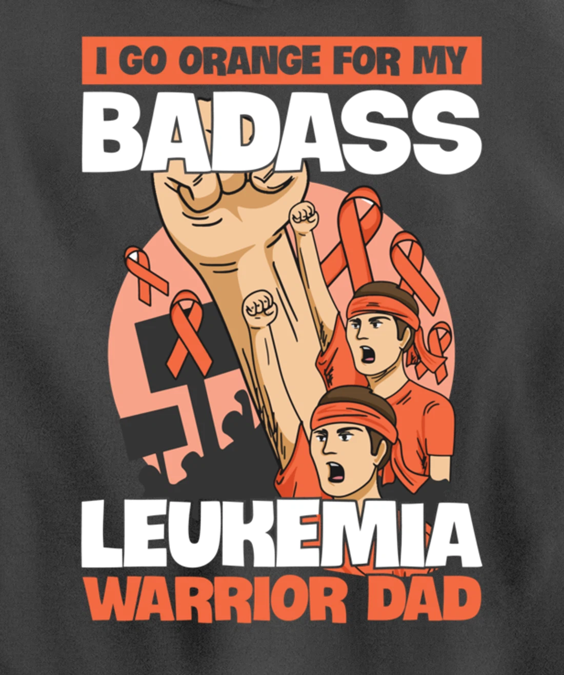 Leukemia Cancer Awareness Quote for a Daughter of a Warrior Pullover Hoodie