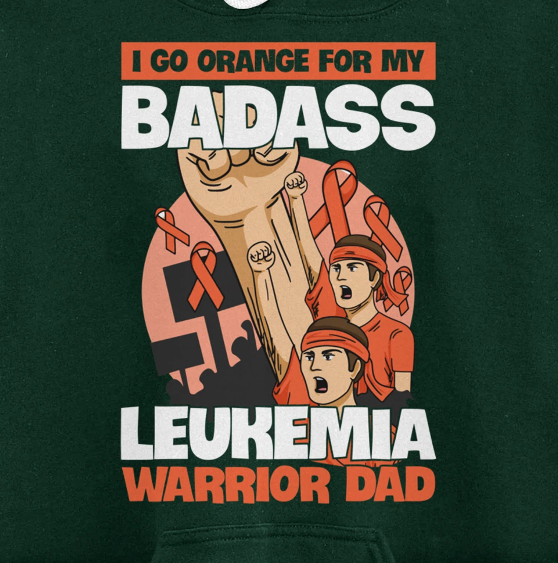 Leukemia Cancer Awareness Quote for a Daughter of a Warrior Pullover Hoodie