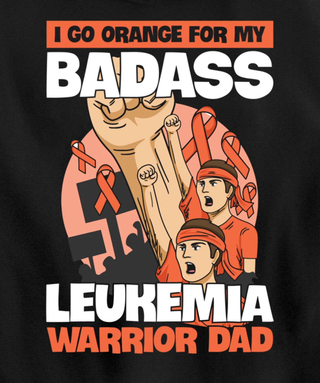Leukemia Cancer Awareness Quote for a Daughter of a Warrior Pullover Hoodie