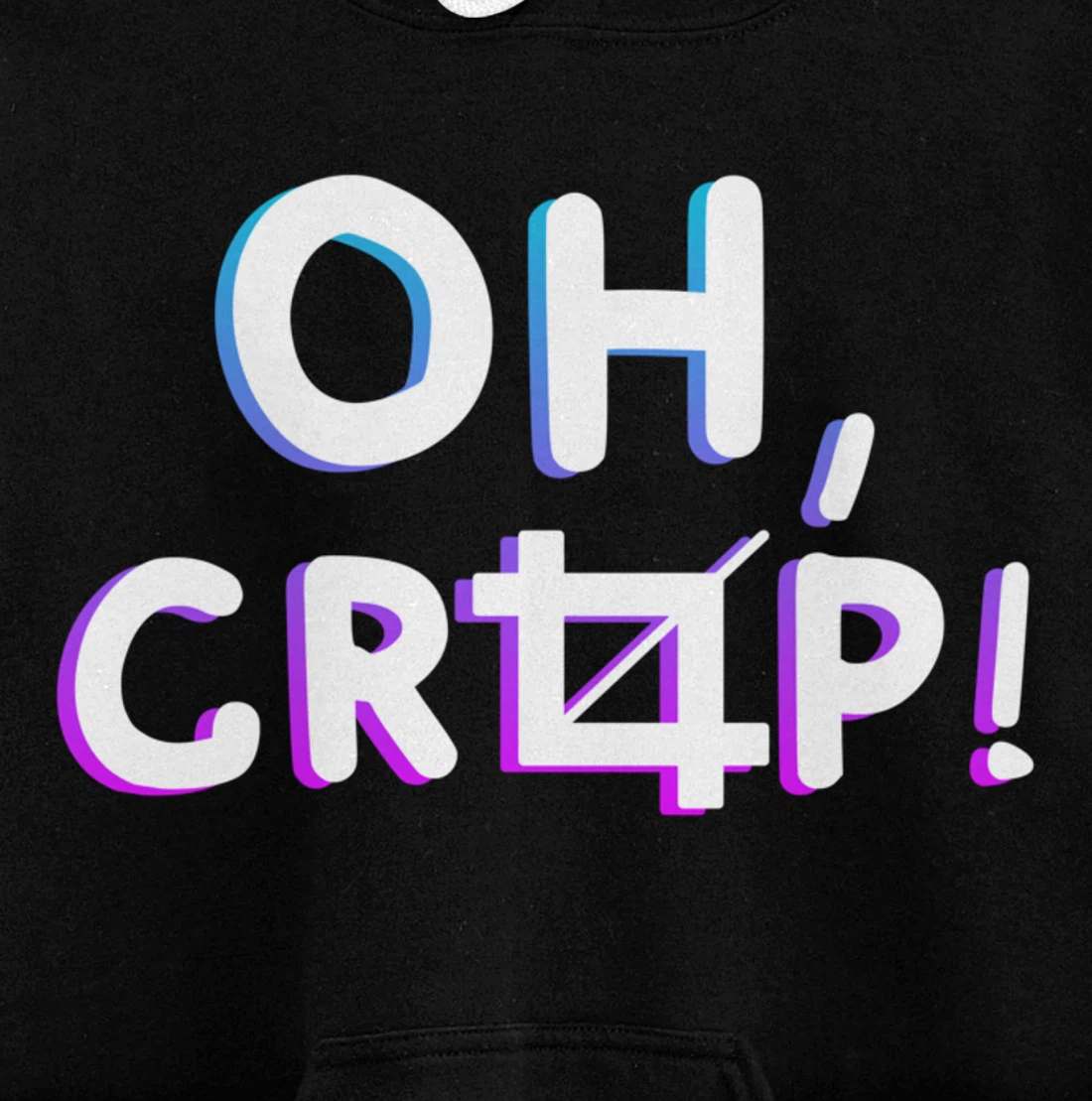 Oh Crop Funny Graphic Designer Pullover Hoodie