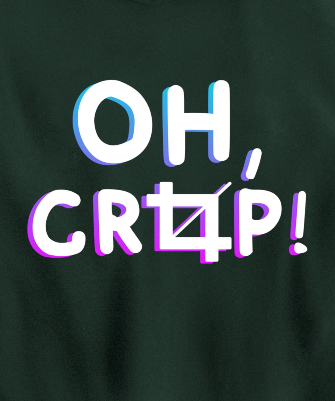 Oh Crop Funny Graphic Designer Pullover Hoodie