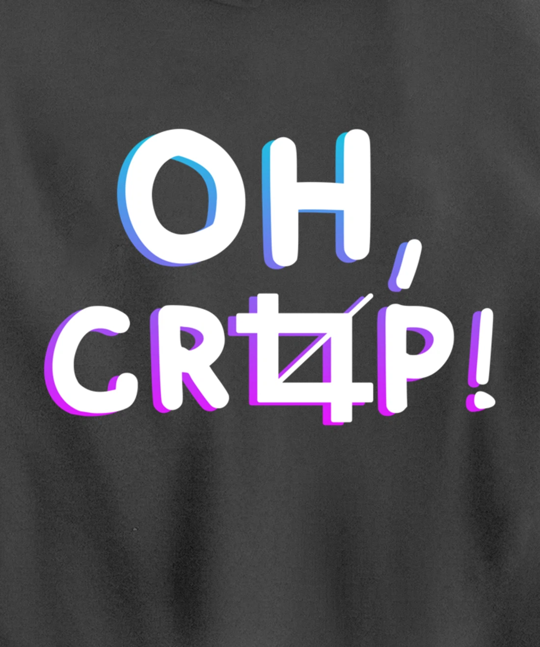 Oh Crop Funny Graphic Designer Pullover Hoodie