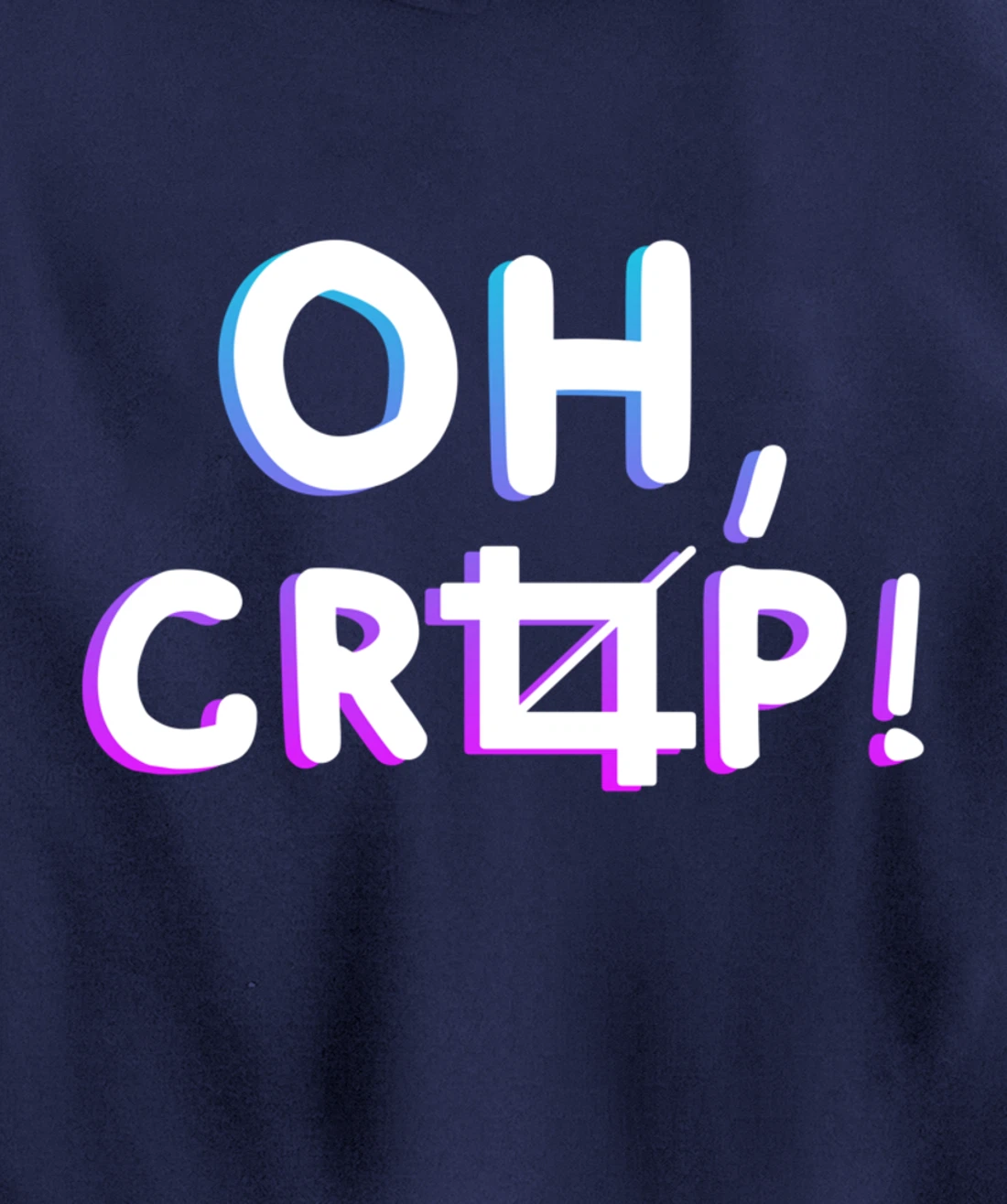 Oh Crop Funny Graphic Designer Pullover Hoodie