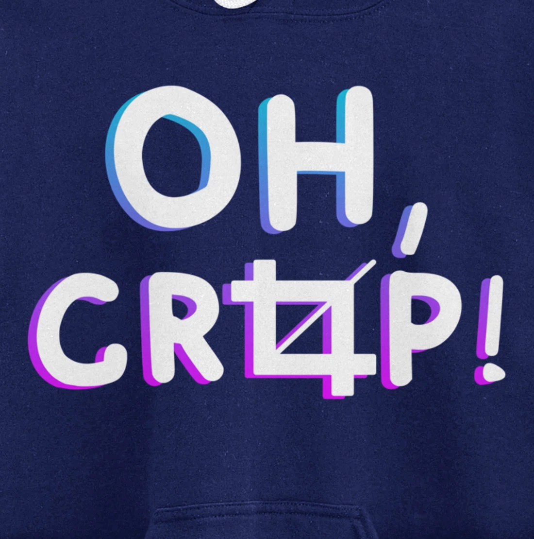 Oh Crop Funny Graphic Designer Pullover Hoodie