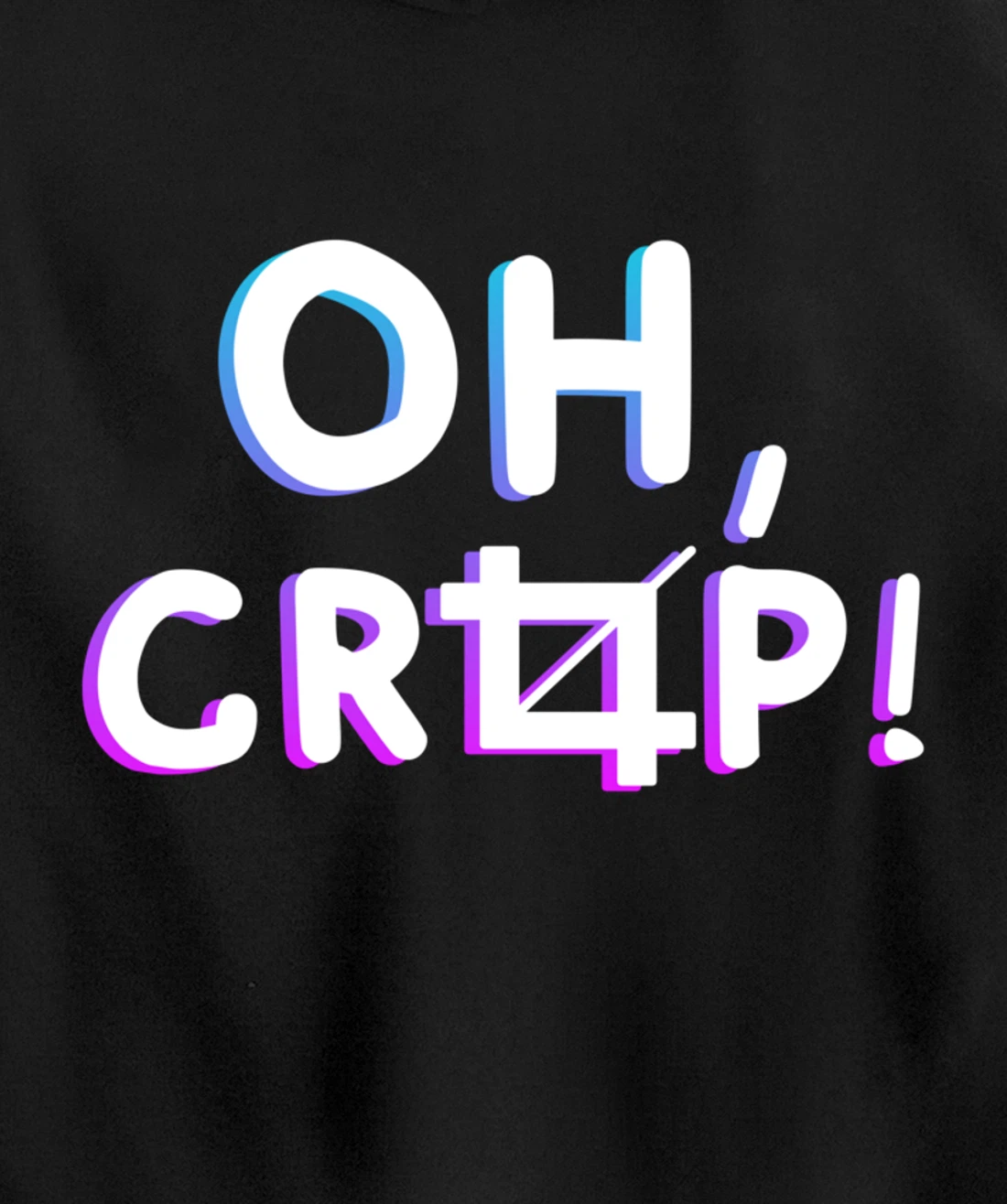 Oh Crop Funny Graphic Designer Pullover Hoodie