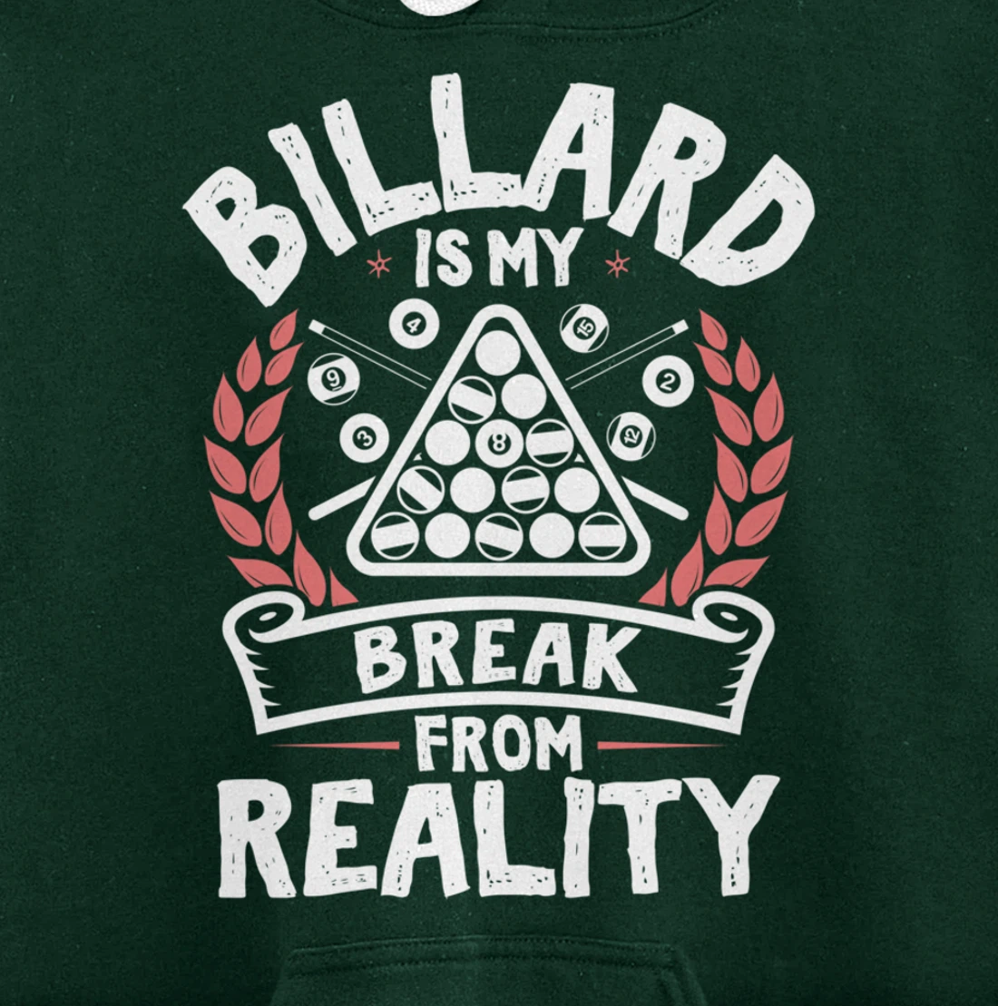 Billard Break Reality - Cool Funny Playing Billard Statement Pullover Hoodie