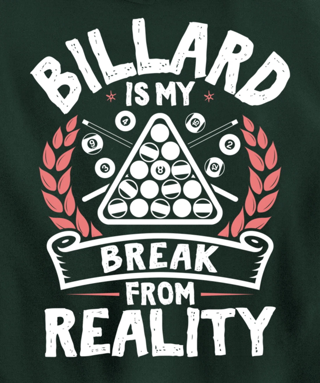 Billard Break Reality - Cool Funny Playing Billard Statement Pullover Hoodie