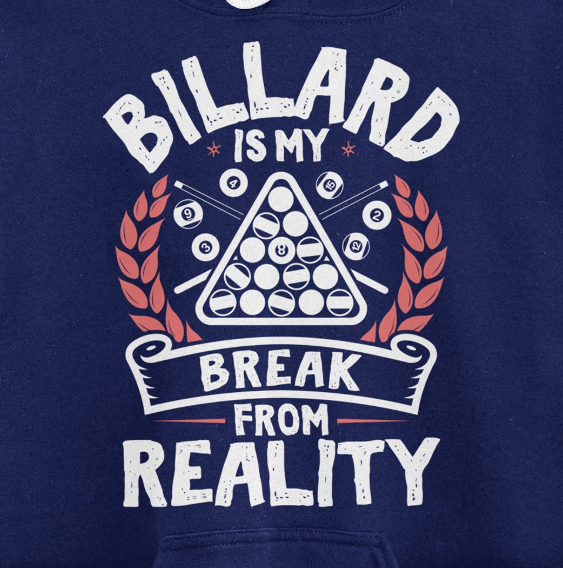 Billard Break Reality - Cool Funny Playing Billard Statement Pullover Hoodie