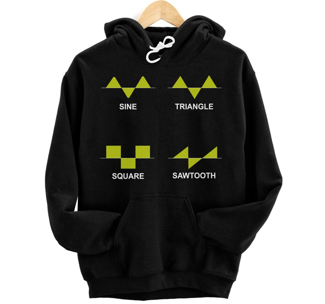 Sine Wave Synthesizer Techno Music For DJ Producer Pullover Hoodie