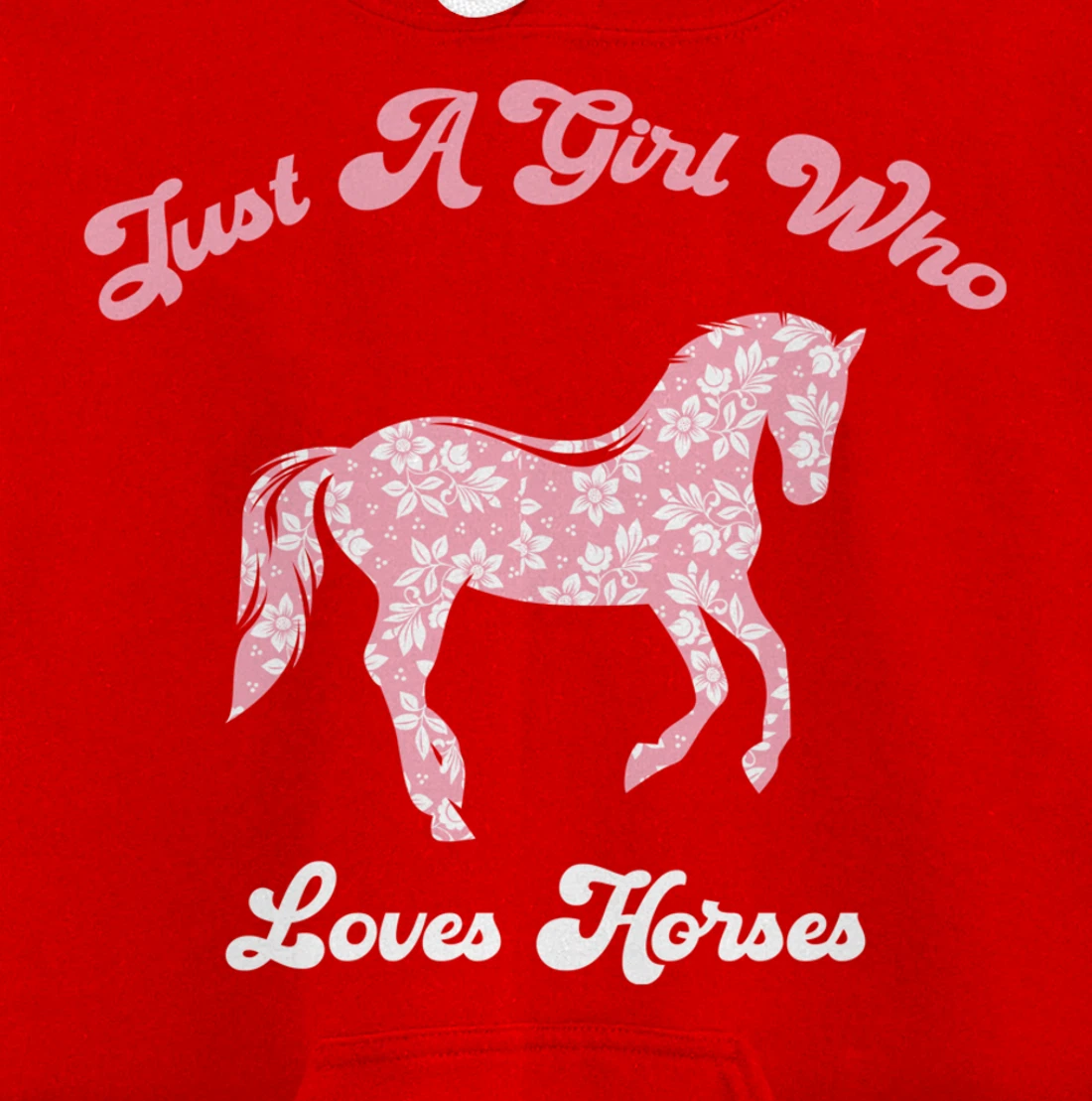 Just a Girl Who Loves Horses Cute Riding Pony Lovers Pullover Hoodie
