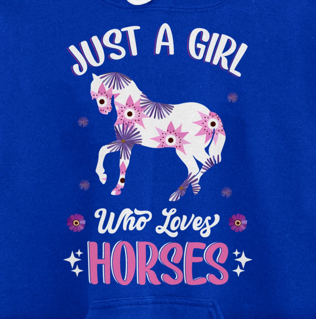 Just a Girl Who Loves Horses Cute Riding Pony Horse Lovers Pullover Hoodie