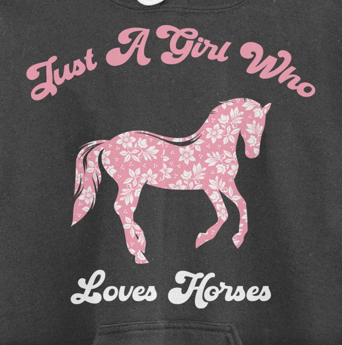 Just a Girl Who Loves Horses Cute Riding Pony Lovers Pullover Hoodie