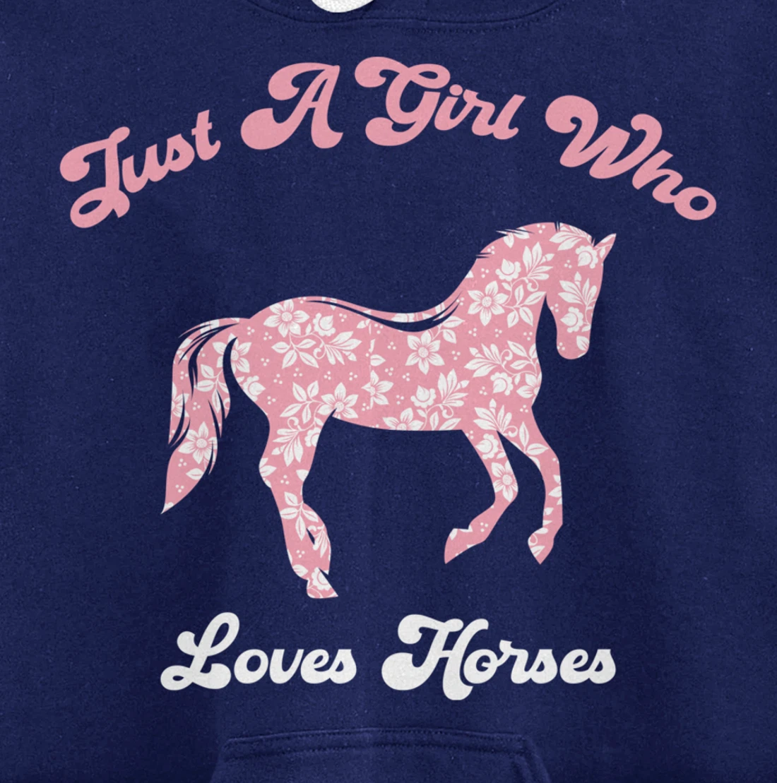 Just a Girl Who Loves Horses Cute Riding Pony Lovers Pullover Hoodie