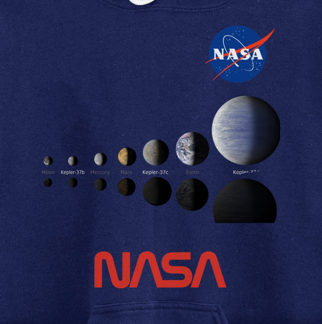NASA Kepler Mission A Moon-size Line Up Artist Concept Gift Pullover Hoodie