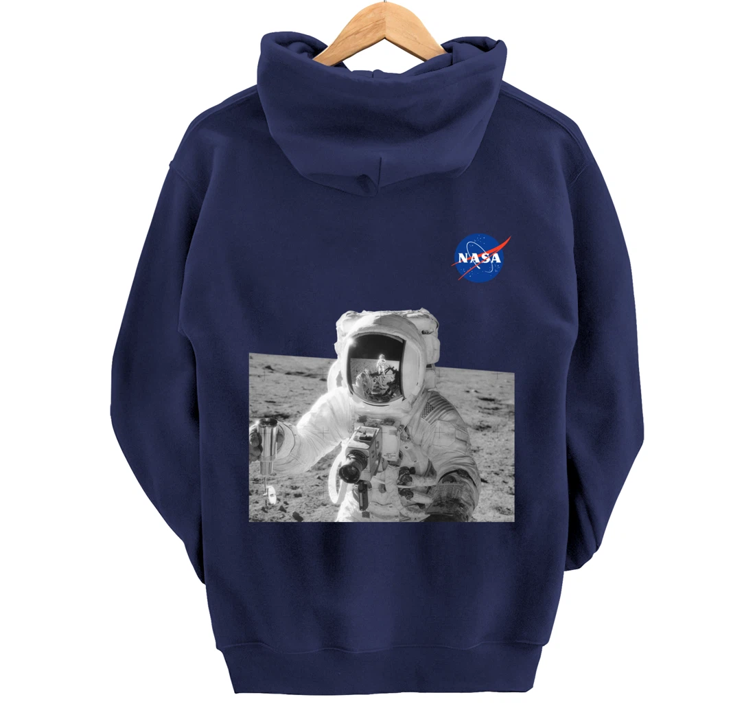 NASA Second Manned Lunar Landing Mission 1969 Moon Photo Pullover Hoodie