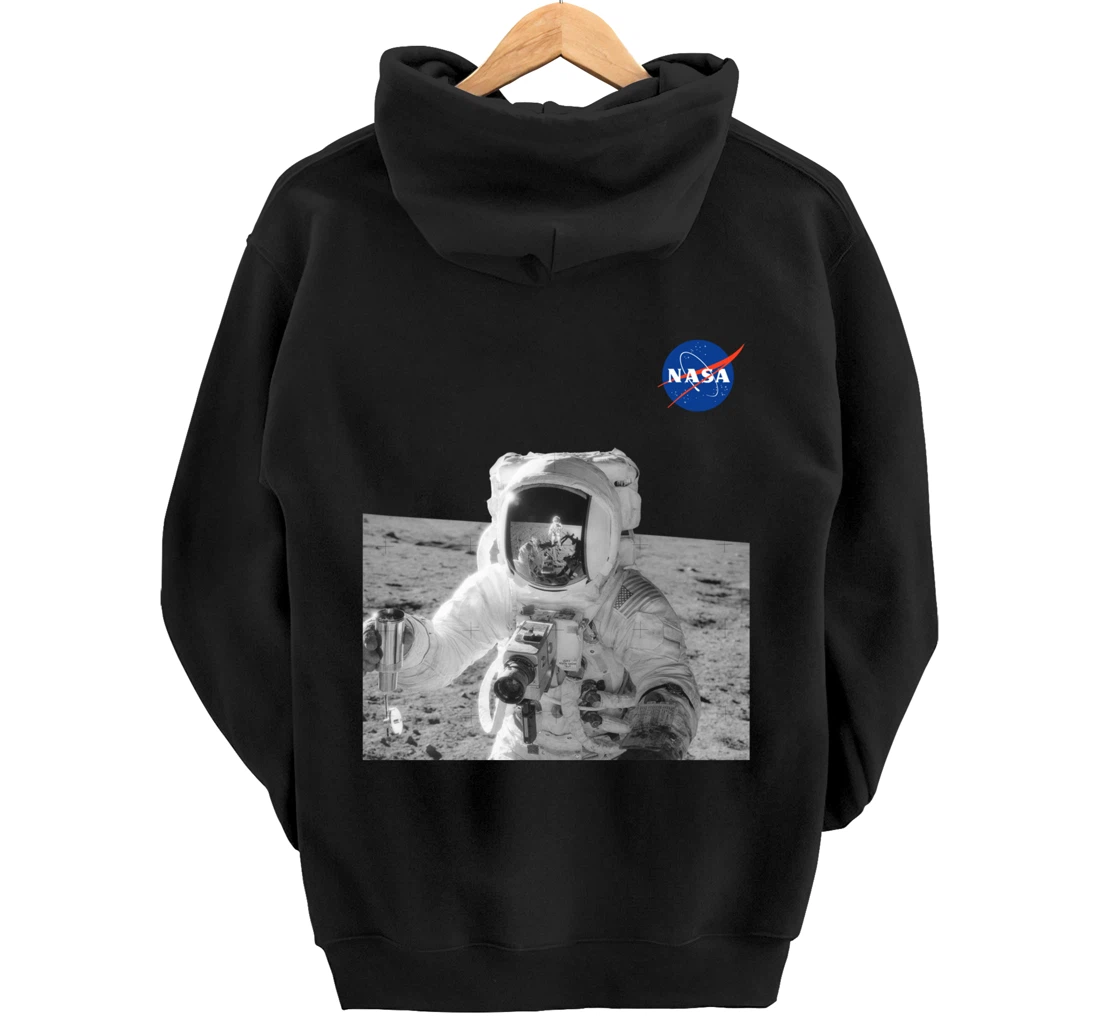 NASA Second Manned Lunar Landing Mission 1969 Moon Photo Pullover Hoodie