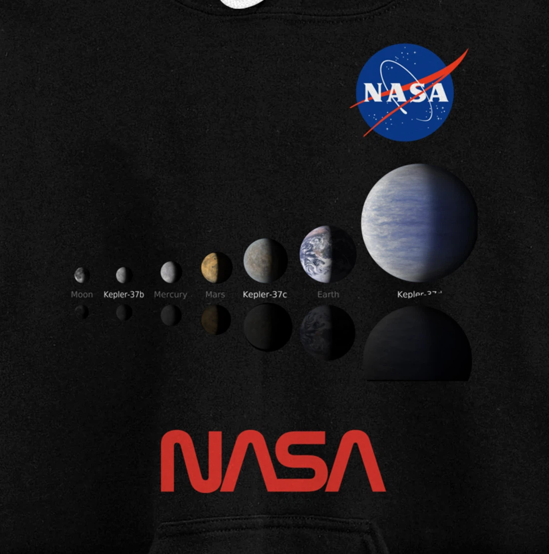 NASA Kepler Mission A Moon-size Line Up Artist Concept Gift Pullover Hoodie