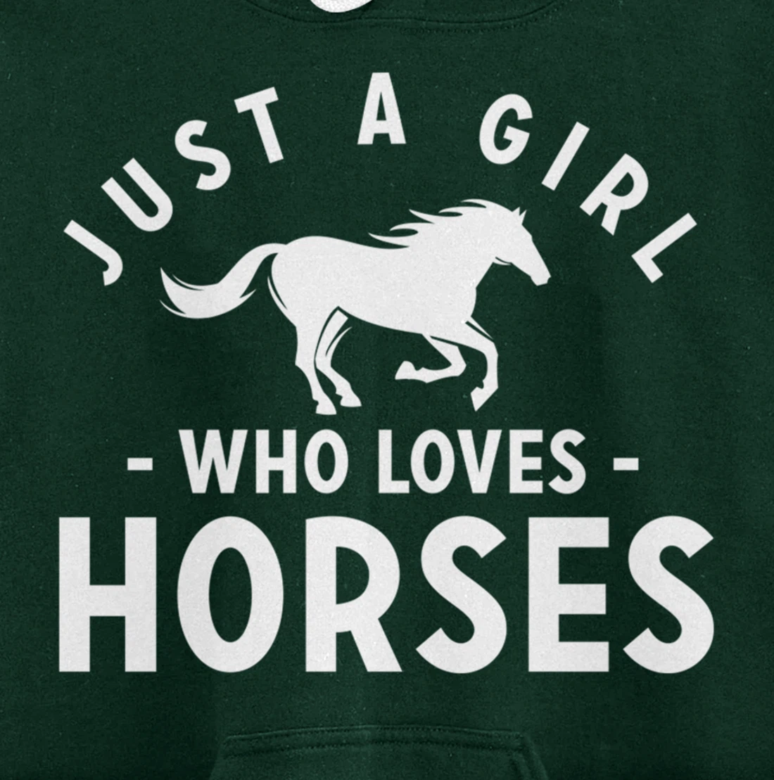 Just a Girl Who Loves Horses - Pony Lovers Horse Riding Cute Pullover Hoodie