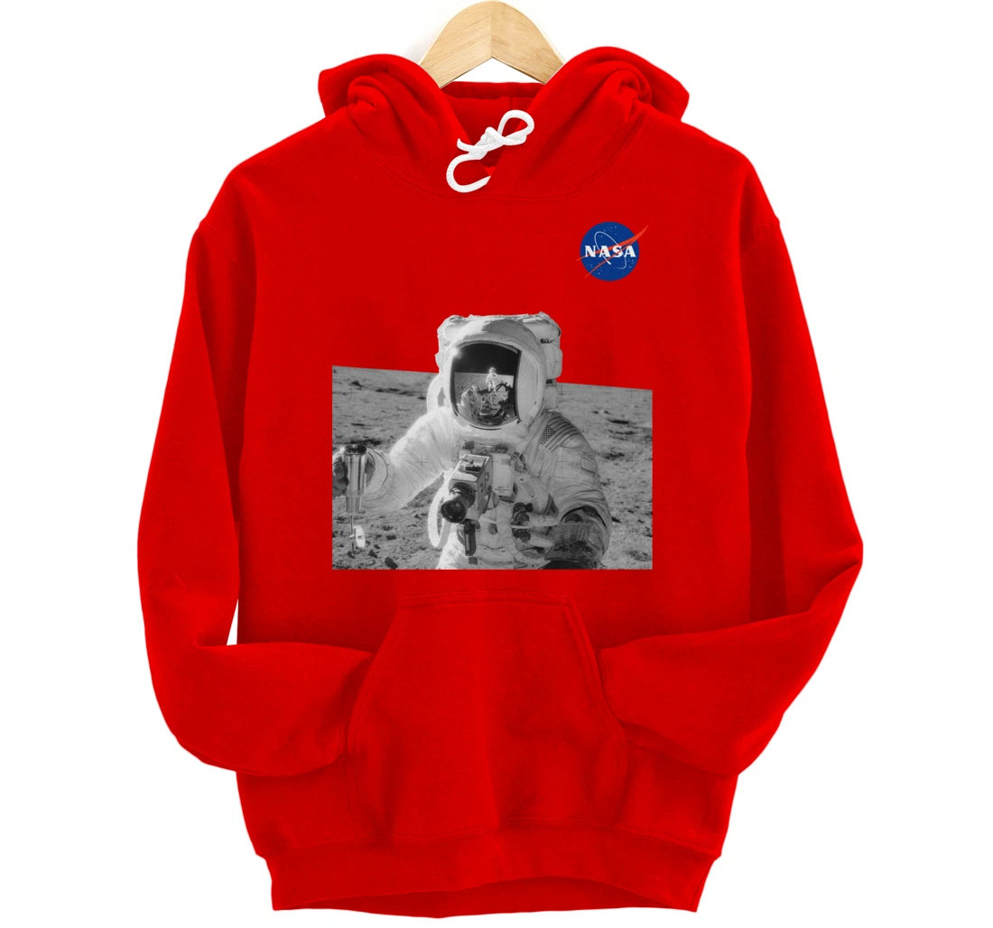 NASA Second Manned Lunar Landing Mission 1969 Moon Photo Pullover Hoodie