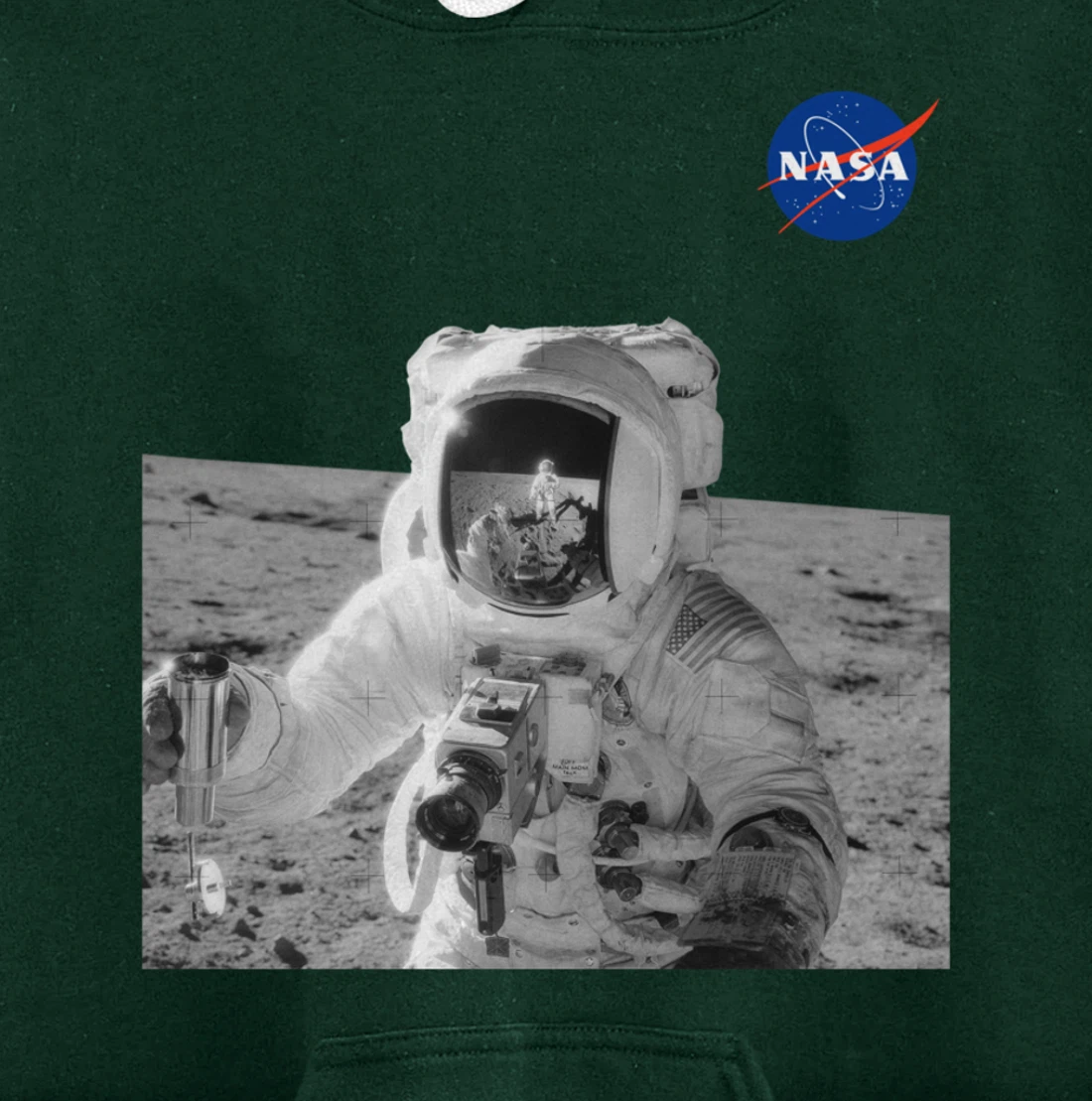 NASA Second Manned Lunar Landing Mission 1969 Moon Photo Pullover Hoodie