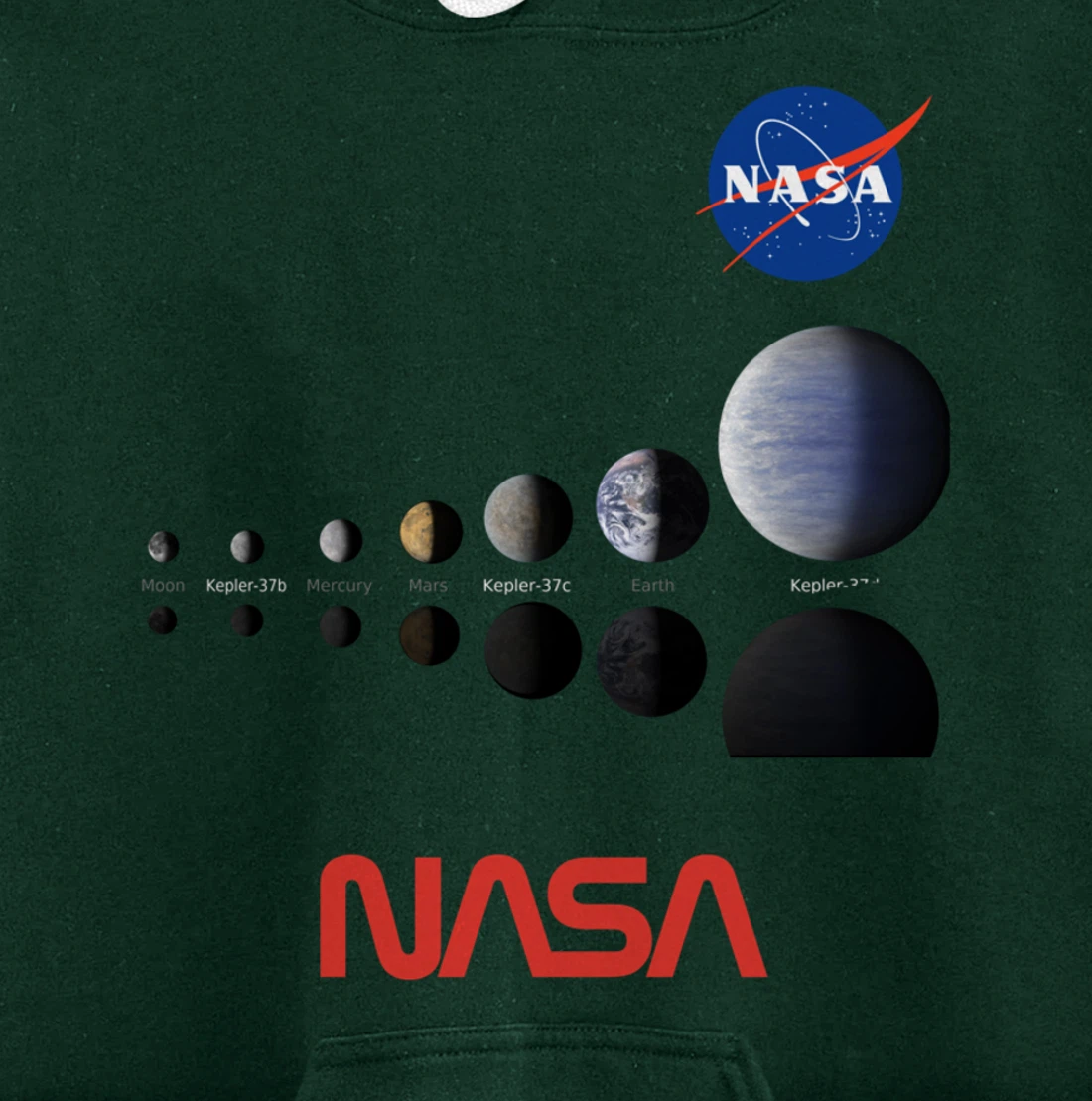 NASA Kepler Mission A Moon-size Line Up Artist Concept Gift Pullover Hoodie