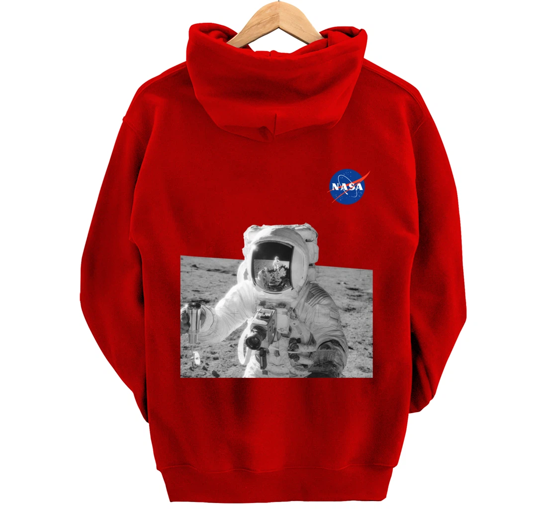 NASA Second Manned Lunar Landing Mission 1969 Moon Photo Pullover Hoodie