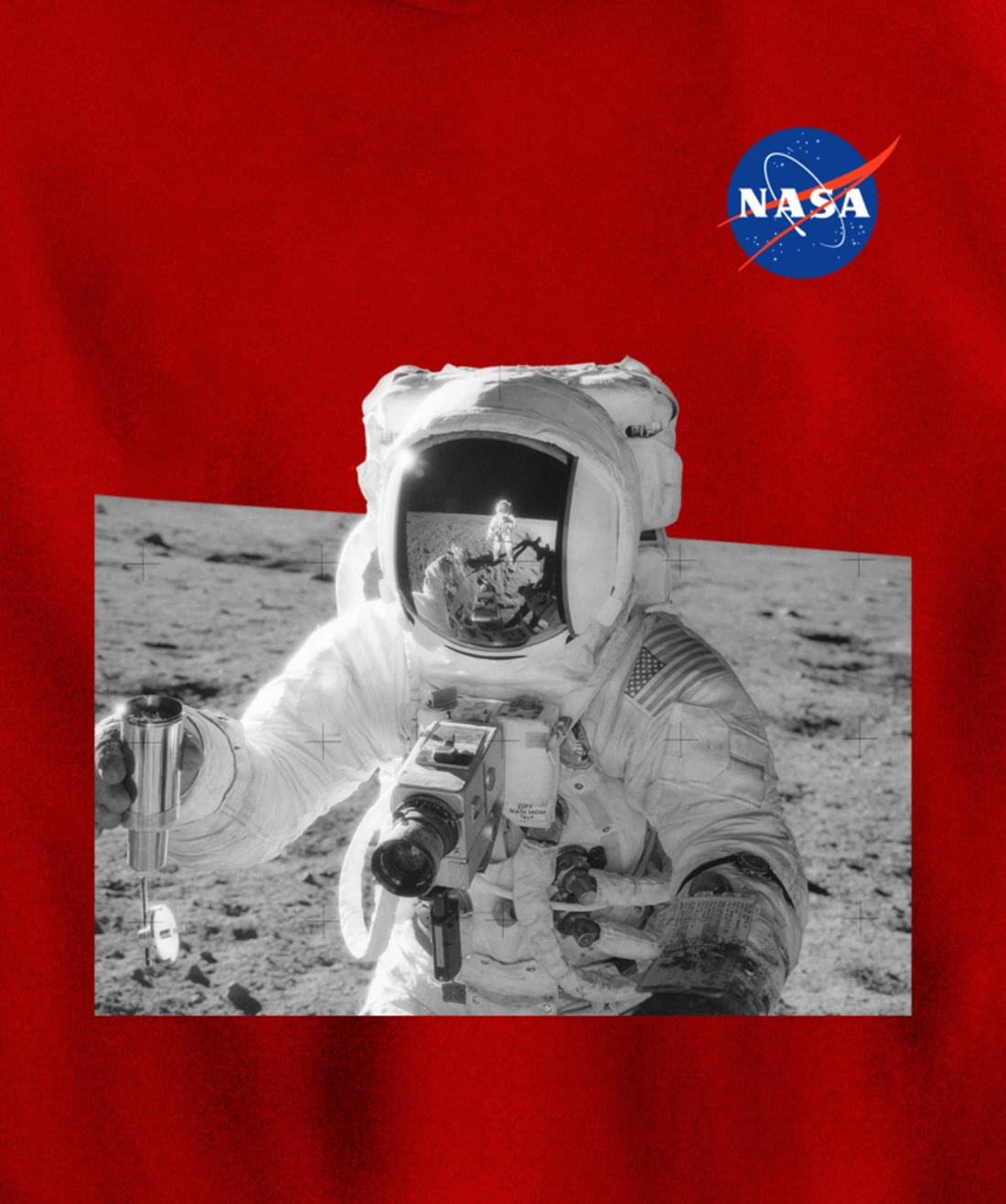 NASA Second Manned Lunar Landing Mission 1969 Moon Photo Pullover Hoodie