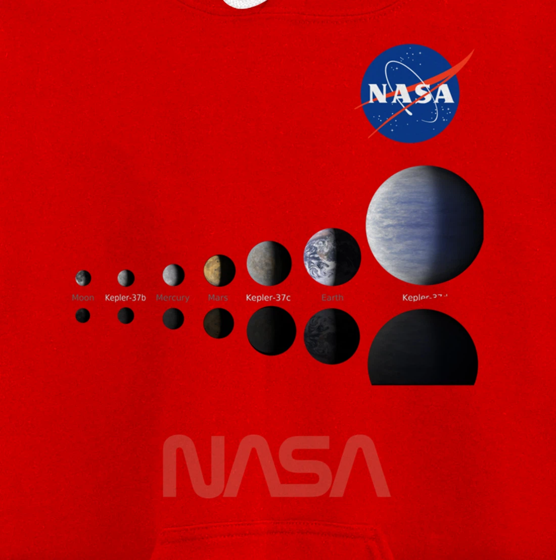 NASA Kepler Mission A Moon-size Line Up Artist Concept Gift Pullover Hoodie